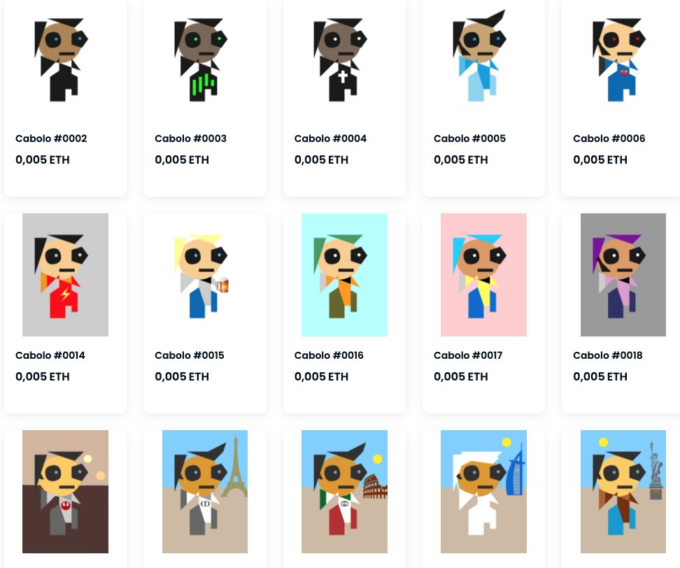 Cabolo. Multifaceted Gentleman

Available whole collection (30 items)
1/1
@CyrusPunk9623 #nft #NFTCommunity #nftcollection
opensea.io/collection/cab…