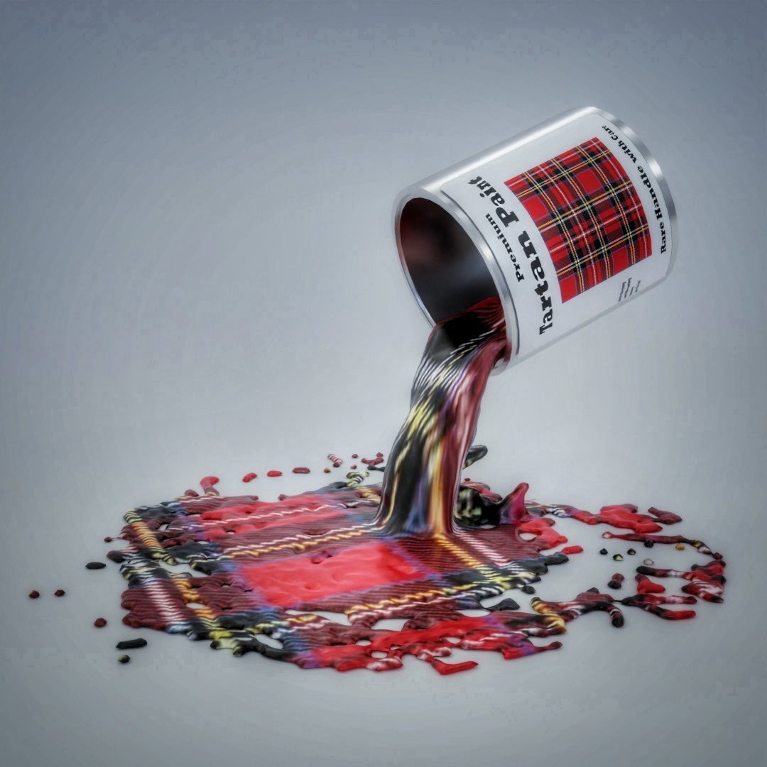 BlenderCubed3D's tweet image. Just for fun, that elusive tartan paint.🤣

#3drender #b3d #3dart #tartanpaint #3dsoftware #cgi #cgiart #productvisualization #3drender #3dartist #paint