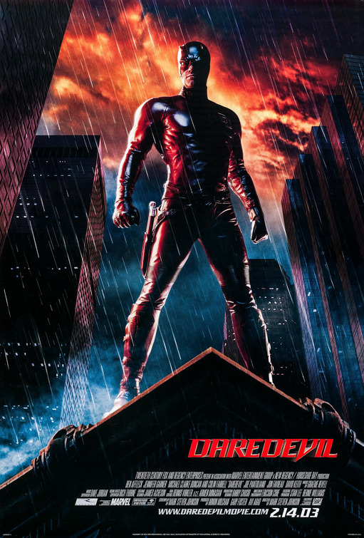 evaction's tweet photo. #BenAffleck was the Man Without Fear 20 years ago today when #Daredevil opened on February 14th, 2003 #MattMurdock #JenniferGarner #MichaelClarkDuncan #ColinFarrell #JonFavreau #EllenPompeo #JoePantoliano #MarkStevenJohnson #MarvelMovies #00sMovies #ComicBookMovies https://t.co/rPA7vmi7Ve