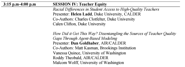 caldercenter's tweet photo. Want to learn more about teacher equity?

Join us for Session IV of the 2023 CALDER Conference next Wednesday 02/22 to learn about research on teacher quality from CALDER experts Helen Ladd and @CEDR_US!

Don't wait - register now! https://t.co/oPFtrZIYIE
#CALDER2023 @AIRInforms https://t.co/9l5u7aH5uE