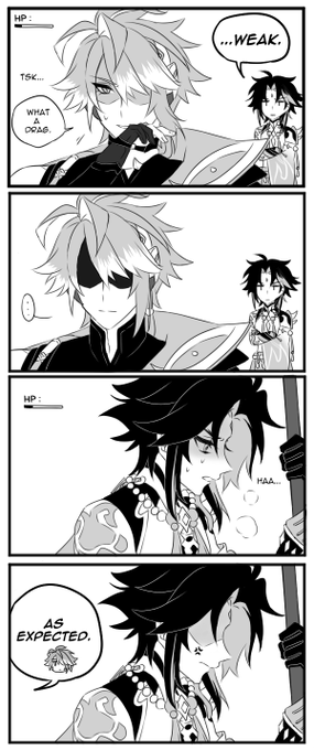 Ally at low HP: Xiao and Alhaitham 