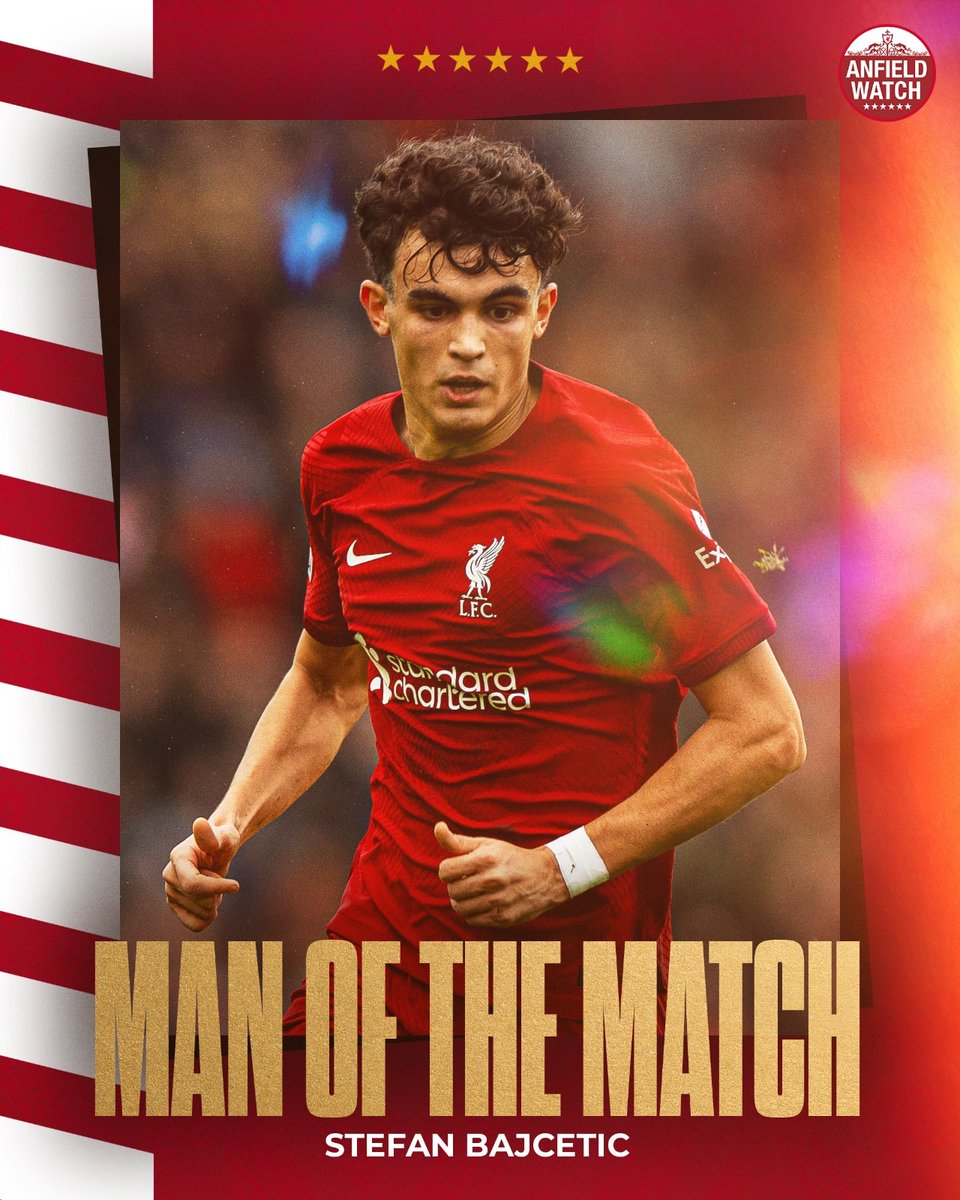 AnfieldWatch's tweet image. 🚨 𝗢𝗨𝗥 𝗠𝗢𝗧𝗠: Stefan Bajcetic.