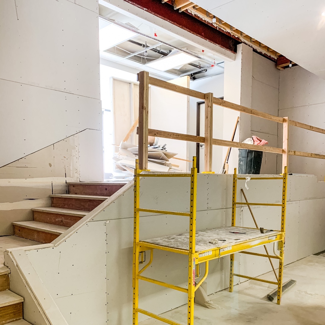 WashoeLibrary's tweet photo. #LibraryNEWS New carpet is in the works at the #SierraViewLibrary! Walls are being painted and most exciting ... construction on the new ADA-accessible rear entrance is coming along. This entrance will provide convenient access to the library from the back of the #RenoTownMall. https://t.co/sZ5V4LhIS3