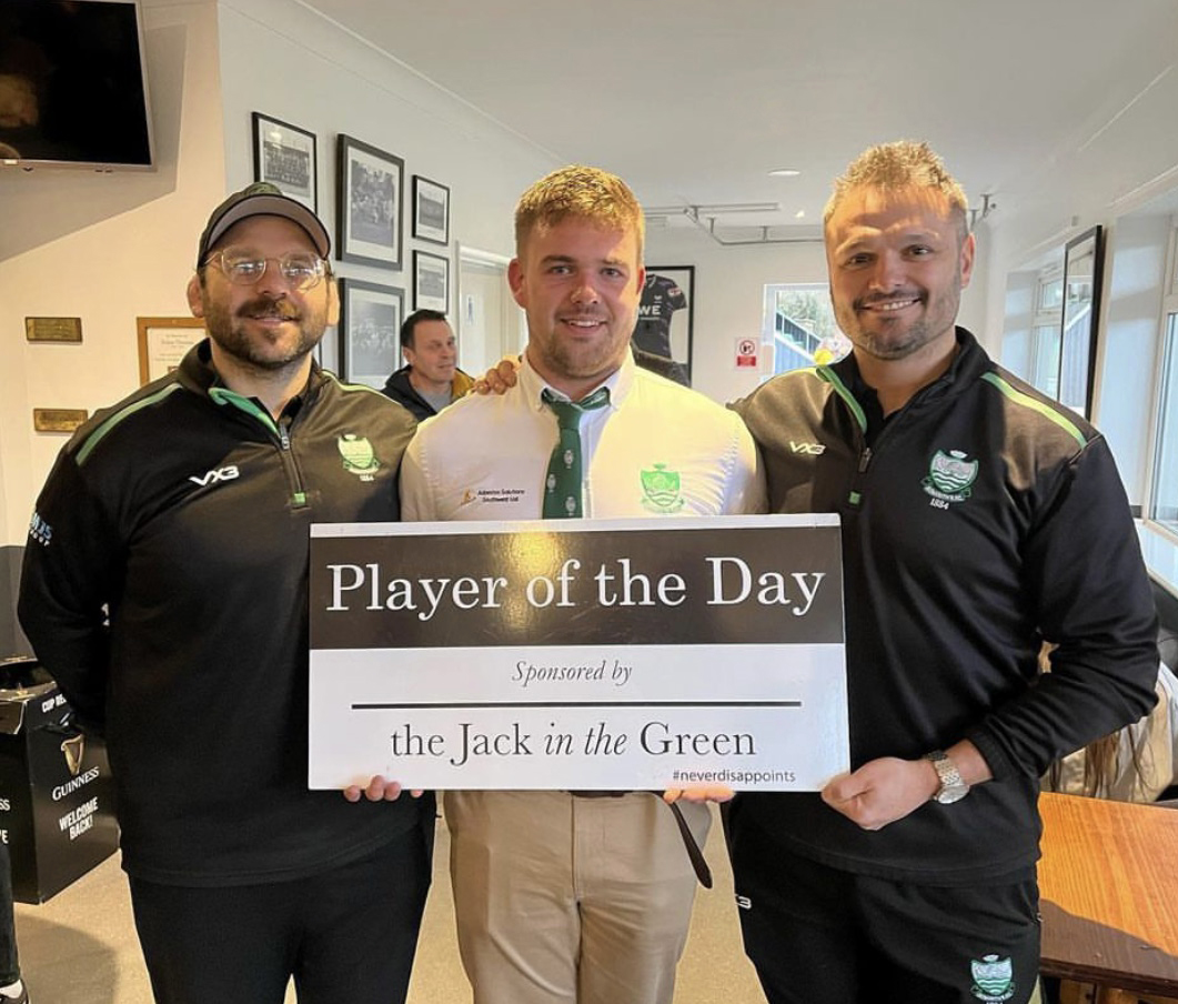 The Jack in the Green (@jackgreeninn) on Twitter photo Another weekend, another well earned 'Player of the Day' award. Winner winner, tasty chicken dinner for Haydon Down. Presented by East Devon rugby royalty <a href="/chrissyw02/">Chris Whitehead</a> & <a href="/philldollman/">Phillip Dollman</a> #neverdisappoints #localrugby #proudsponsor @sidmouthrfc Another weekend, another well earned 'Player of the Day' award. Winner winner, tasty chicken dinner for Haydon Down. Presented by East Devon rugby royalty <a href="/chrissyw02/">Chris Whitehead</a> & <a href="/philldollman/">Phillip Dollman</a> #neverdisappoints #localrugby #proudsponsor @sidmouthrfc