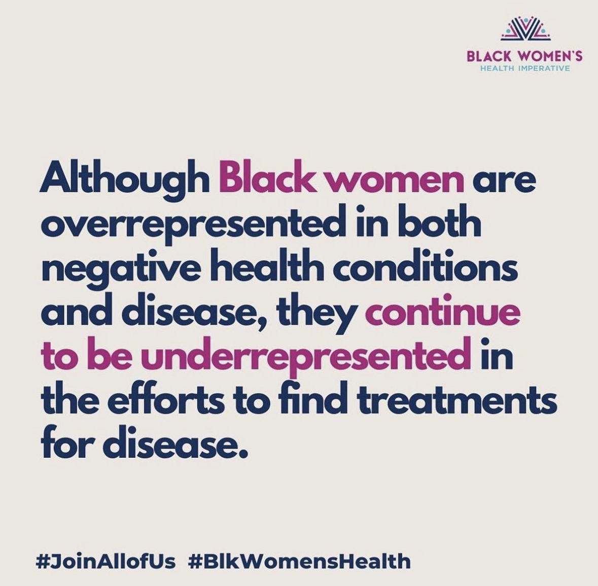 blkwomenshealth's tweet photo. Our community isn’t just unique in culture and tradition, but also in our health needs. Participating in the 
@AllofUsResearch program by sharing your health story is a step towards making sure health research considers all OUR needs.

Visit https://t.co/17xo8nJUN9 to enroll. https://t.co/sZE6E8R8Bb