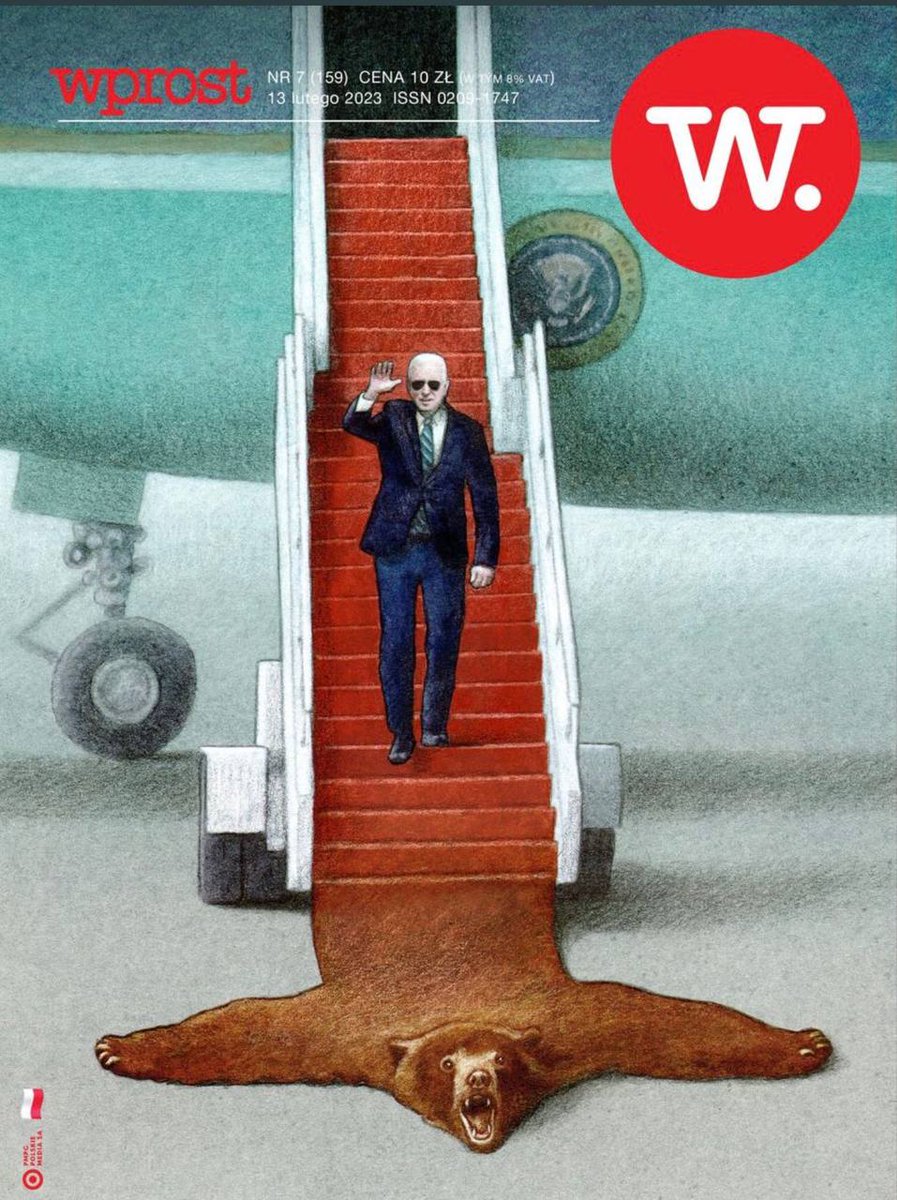 Biz_Ukraine_Mag's tweet image. Another great cover page design from Polish current affairs weekly WPROST (@TygodnikWPROST) ahead of US President Joe Biden's visit to Poland next week
