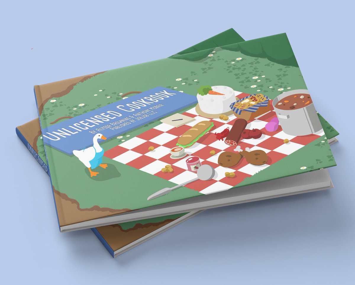 LegendsCookbook's tweet photo. The very kind, generous, and nice-smelling people at @house_house_ have allowed us to create and publish an incredibly silly digital cookbook inspired by Untitled Goose Game! This little book contains recipes, art, and all manner of HONKing. It is one sale now!🔔 https://t.co/9jKIpFbwmD