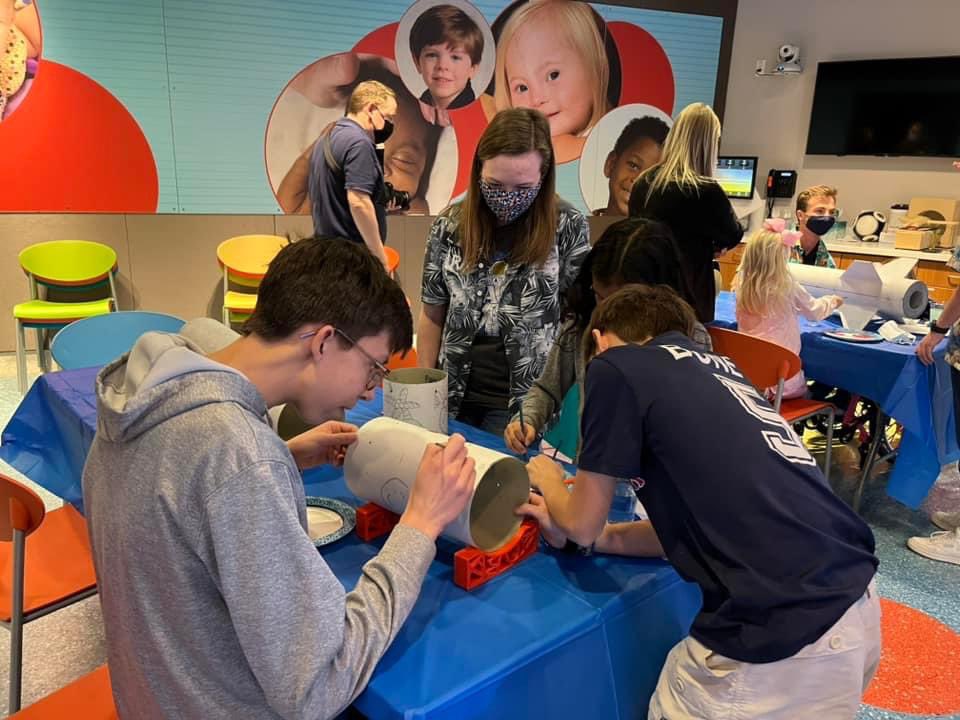 JoeMcAdory's tweet photo. So neat to watch these beautiful children paint and design the Auburn University Rocketry Association’s rockets to be used in upcoming NASA competitions. @AuburnEngineers https://t.co/AsWeo2g7nt