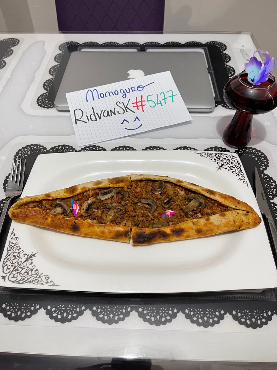 Hi everyone, for the contest with <a href="/MomoguroNFT/">Momoguro</a> , I present you today a recipe of a Turkish dish: Kıymalı-Mantarlı pide. #MomoShrooms #Loco4Momo

Here is what you will need to make 5 pides (when I cook, I make them for the whole family so I usually follow this recipe)
⬇️⬇️⬇️⬇️⬇️