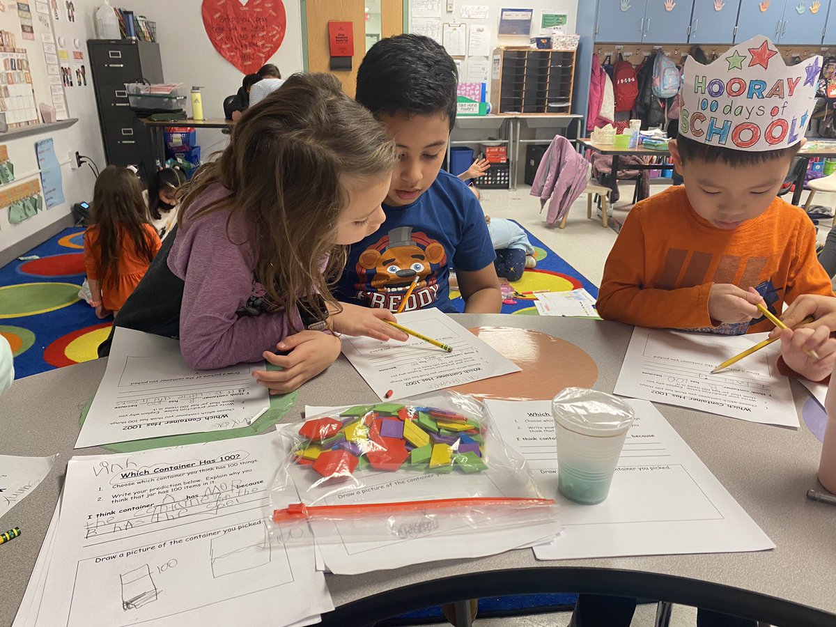 ms_inverso's tweet photo. Happy 100th day of school! We had so much fun celebrating with many games and activities #100daysSmarter @WoodburnES https://t.co/UoAohNp85W
