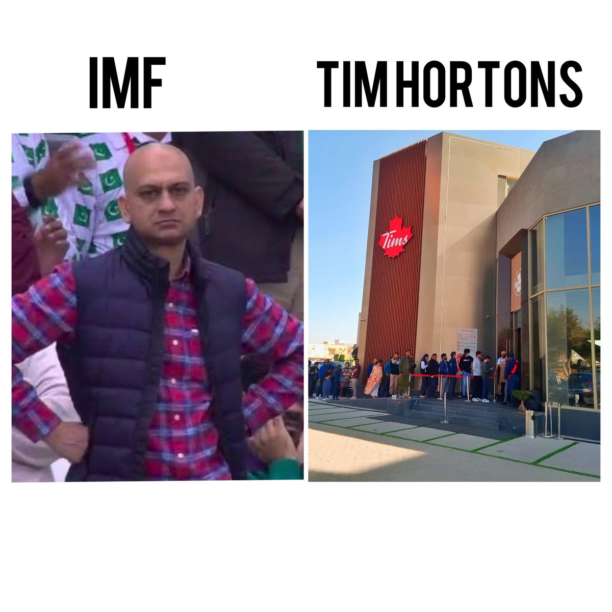 caifkhan's tweet photo. Highest sale by Tim Hortons (Canadian Coffee Brand) in DHA Lahore Pakistan, broke record after 61 years.😳😳….
یہ لمبی قطاریں راشن کے لئے نہیں بلکہ Cup Of Coffee کے لئے ہیں۔۔ کون لوگ او تُسی ، Millions Of Rupees دی Coffee پی گئے او۔؟؟
#TimHortonsLahore https://t.co/bkts0AIrlm