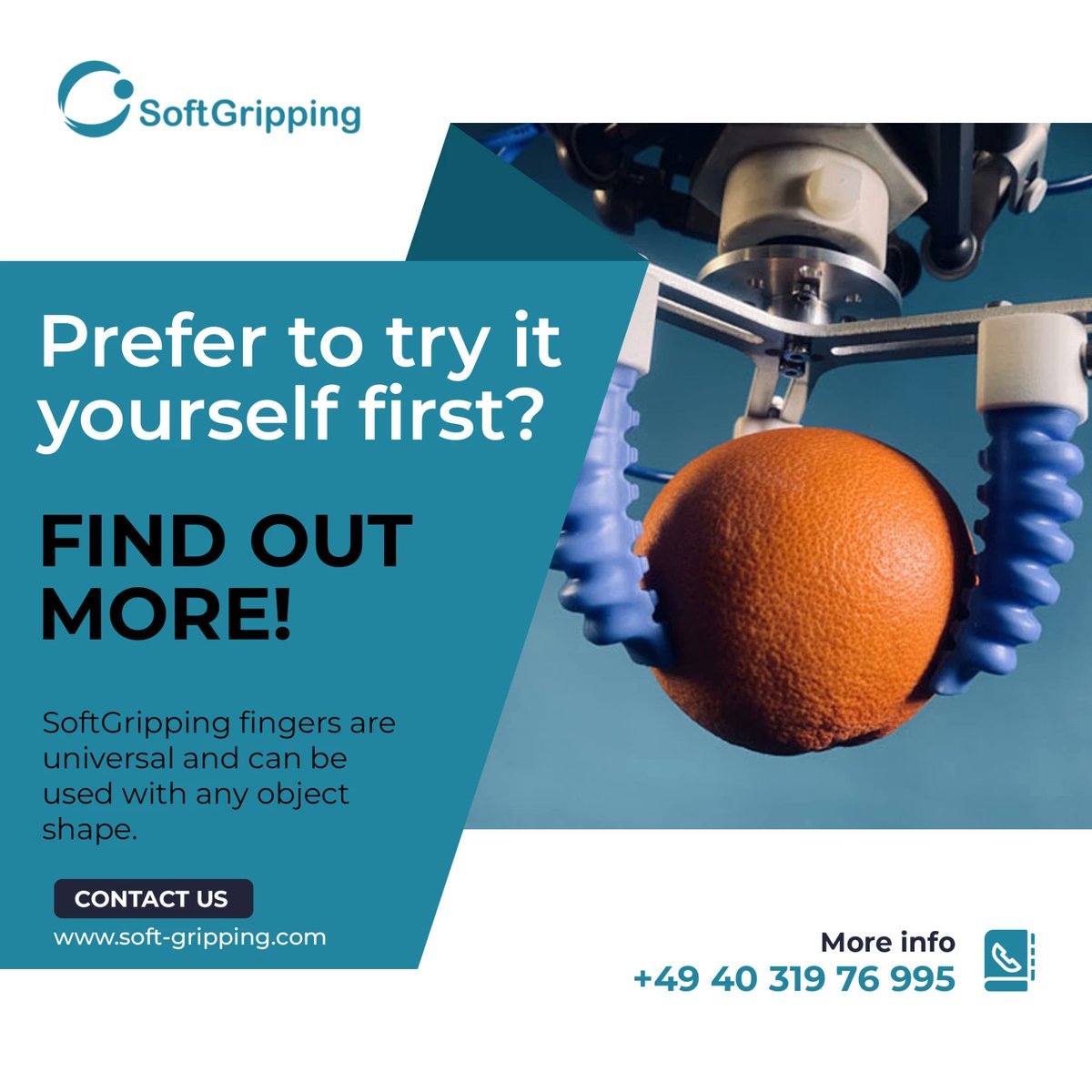 SoftGripping's tweet image. Prefer to try it yourself first?
Find out more!
Contact us at: soft-gripping.com
.
#packing #accuracy #roboticsai #automation #programme #engineers #handling #softgripping #robotics #production #robotics #robot #technology #engineering #robots #electronics...