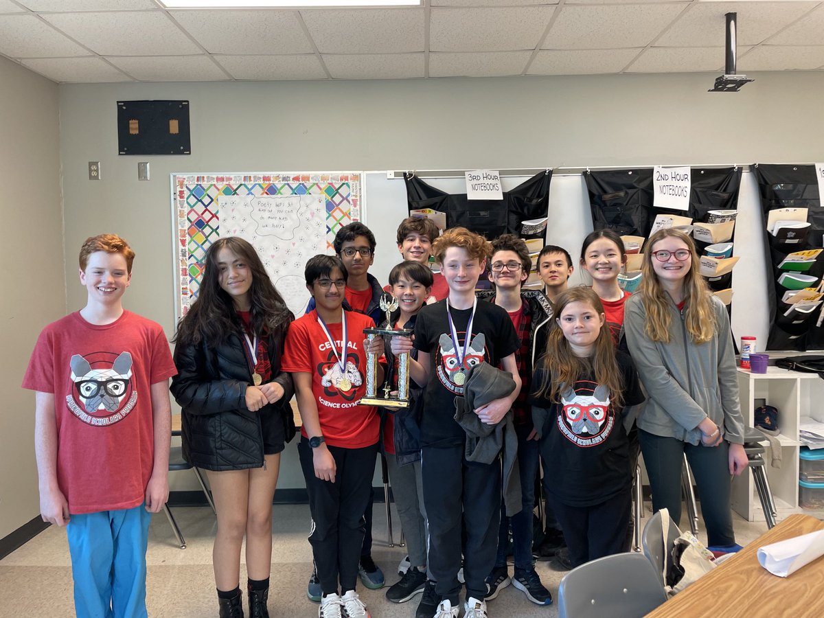 capetrich's tweet photo. Celebrating a fun day at the middle school scholar bowl tournament in Fair Grove! Scholars teams finished first and third! Positive team effort by all! ⁦@PhelpsCenter⁩ ⁦@CentralBulldog⁩ https://t.co/J17miTnuK8