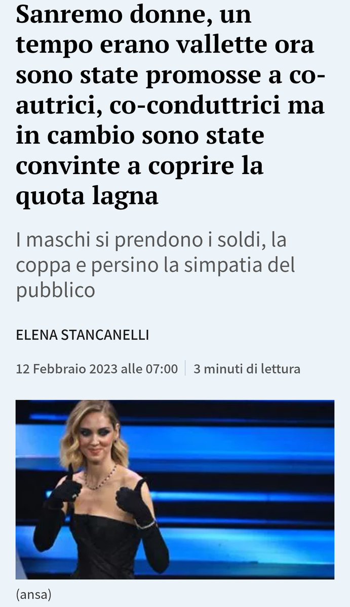 "uno stereotipo di genere che rovescia lo stereotipo tradizionale proponendo uno più raffinato ma ugualmente tossico" <a href="/LaStampa/">La Stampa</a>