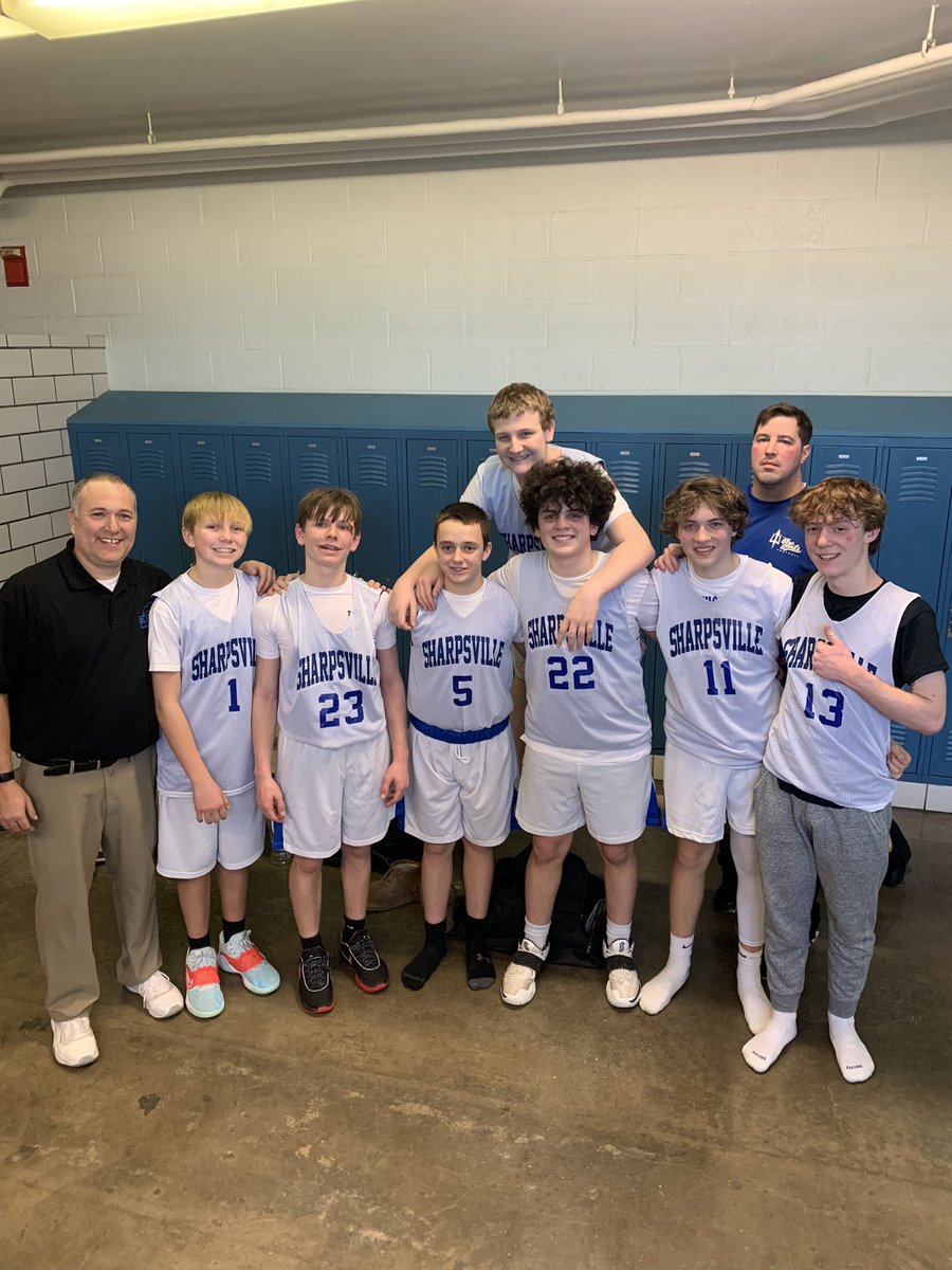 8th grade with a nice 43-41 win over Franklin. Chad Kimpan (12), Ben Lucas (11), Brody Lyons (8), Jared Bissell (5), Jaiden Wilson (4), and Dom Malone (3) led the Blue Devils, who were beaten soundly the first time they played Franklin in January.