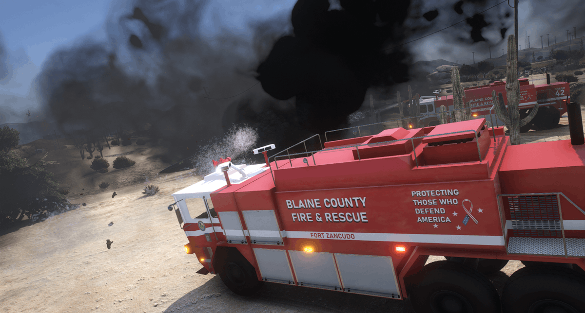 DOJRP_Updates's tweet photo. #BCFR Firefighters were called to the Sandy Airfield after the landing gear of a retired military jet failed to deploy. Crews battled the blaze for 20+ to get it under control. One fatality reported at the scene. Investigation by the #LSPD Port Authority is still ongoing. https://t.co/uXeEO1dRvo