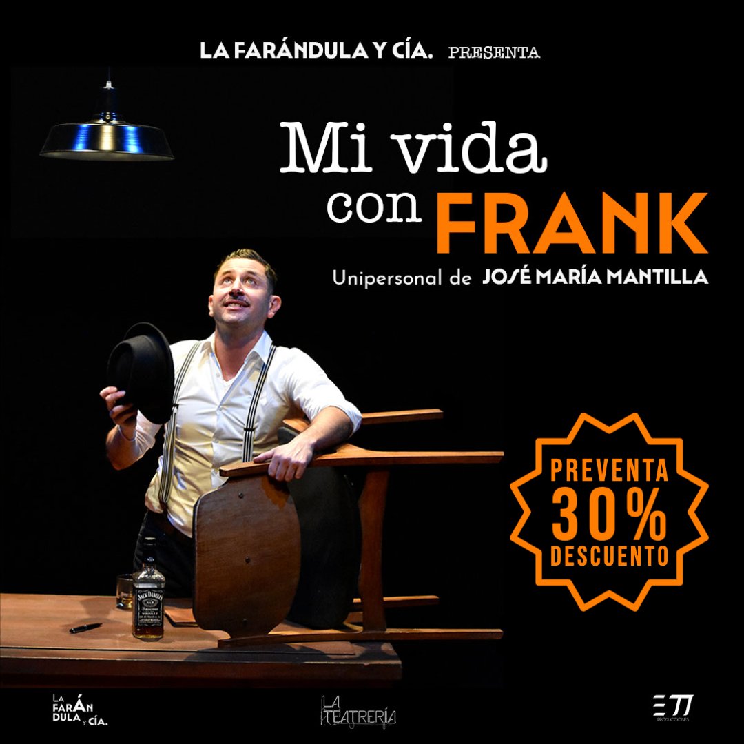 MividaconFrank's tweet photo. 🚨Última semana de preventa🚨
Aprovechen el 30% de descuento para ver esta maravillosa puesta en escena llena de recuerdos y buenos momentos al ritmo de Frank Sinatra
📅 Martes | Del 21 de feb al 14 de mar, 20:30 h
🎟️ https://t.co/KysgMSOWft
#franksinatra #teatro #proximamente https://t.co/xCCgb7CGCm