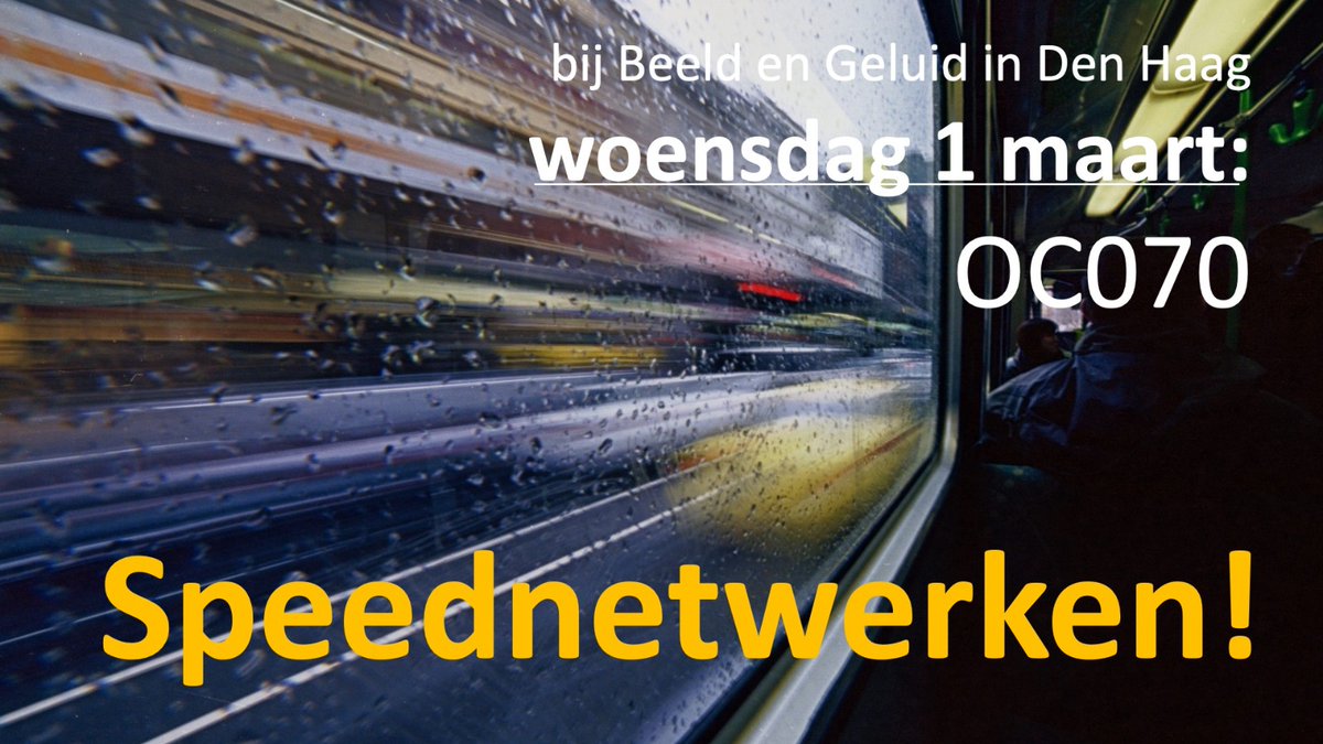 oc070's tweet photo. OC070 netwerkbijeenkomst maart 2023 - Speednetwerken! Kom je ook? Aanmelden via https://t.co/r0xVSyky3p #Meetup via @Meetup https://t.co/ZwfGCtUrSd