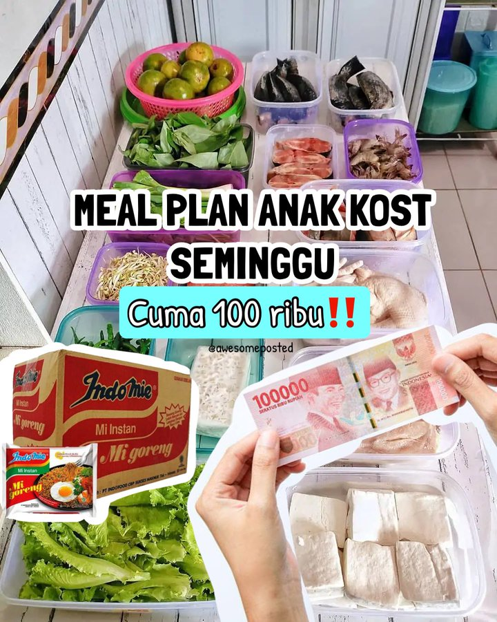 MEAL PLAN ANAK KOST SEMINGGU 100RIBU AUTO HEMAT!
__
a thread