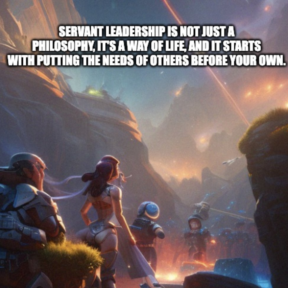 Ben_K_Richard's tweet photo. Servant leadership is not just a philosophy, it's a way of life, and it starts with putting the needs of others before your own.
#leadership https://t.co/WlVwaym4xH