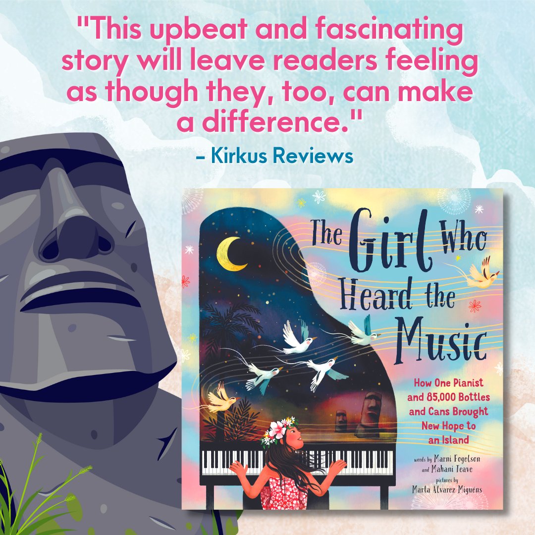 Lovely thoughts @KirkusReviews on the new children's picture book about me & @TokiRapaNui! I hope you (& the kids you know) will read & enjoy it! Preorder here: bit.ly/3JjVERM Releases April 4, 2023 @Sourcebooks #marnifogelson @martaamiguens @E_Dworkin