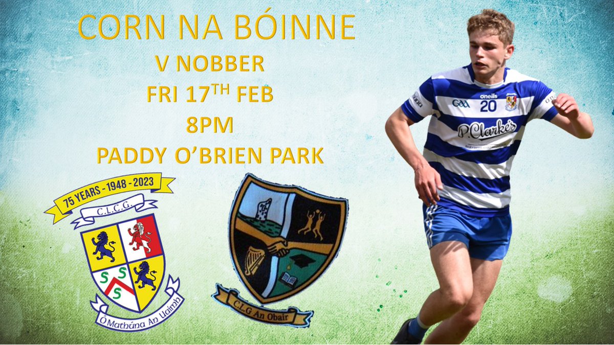 A reminder that @nobbergfc are travelling to Brews Hill tomorrow for the final round of the Corn na Bóinne

All support appreciated

💙🤍

@MeathGAA