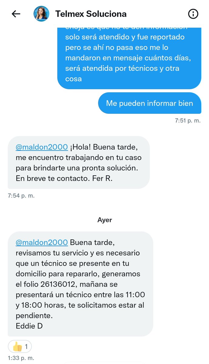 maldon2000's tweet photo. Que falta de profesionalismo dan la información de que hoy será atendido mi problema y a estas horas salen con lo mismo @TELMEXSoluciona @Profeco @Telmex @IFT_MX https://t.co/SDQ4IFf6cT