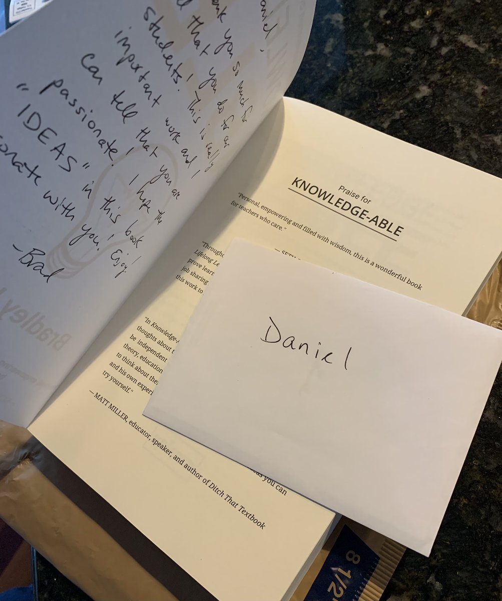 GridleyDaniel's tweet image. 1. Listen to a podcast 
2. Reflect &amp;amp; tweet
3. Reply to tweet
4. Continue chat on DM

four days later

5. Package arrives
6. Personalized note &amp;amp; card

💡 decision to take 20 seconds to tweet has led to inspiration &amp;amp; being energized

🔥 Thank you @MrLands

#knowledge_ABLE 

#ConnE
