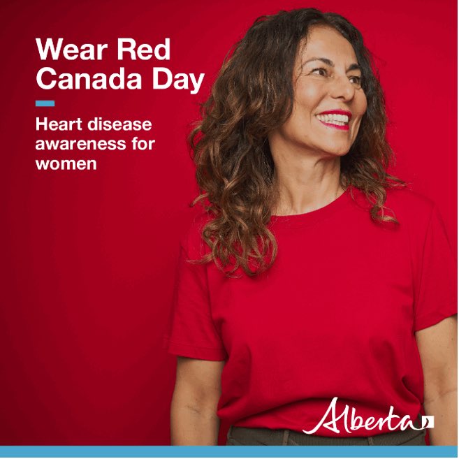 JasonCoppingAB's tweet image. Wear Red Canada Day, is a day to raise awareness around women’s heart health. Symptoms for heart disease present differently in women than in men. As a result, heart attack symptoms go unrecognized in more than 50% of women. Early diagnoses can save lives.