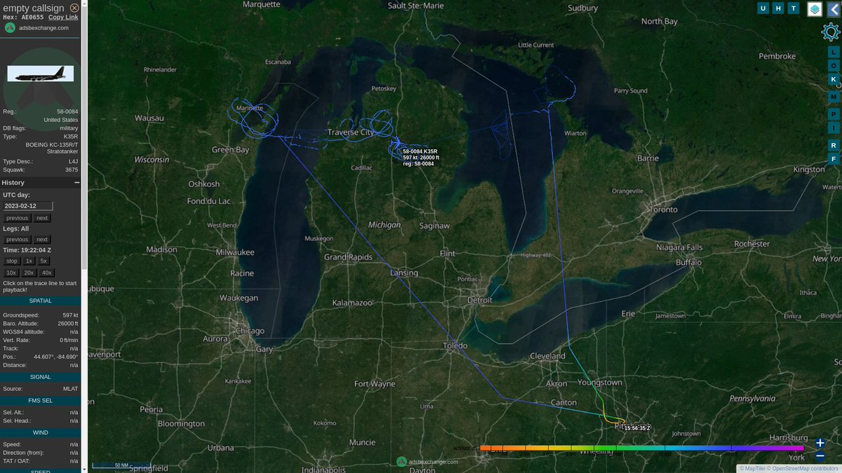 steffanwatkins's tweet image. 2023-02-12 16:00z

🇺🇸 #USAF KC-135 58-0084 #AE0655 launched from Pittsburgh International Airport