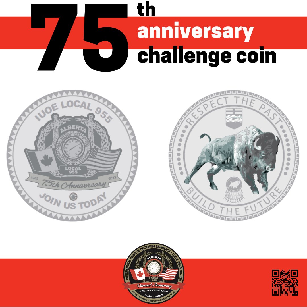 Respect the past. Build the future. We've had many good comments & questions on our new challenge coin celebrating 955’s 75th, so we thought we’d tell you more about it. The coin was designed by @PiikaniNation artist, Nikki Many Bears in June 2021. More: bit.ly/3I0ydKX