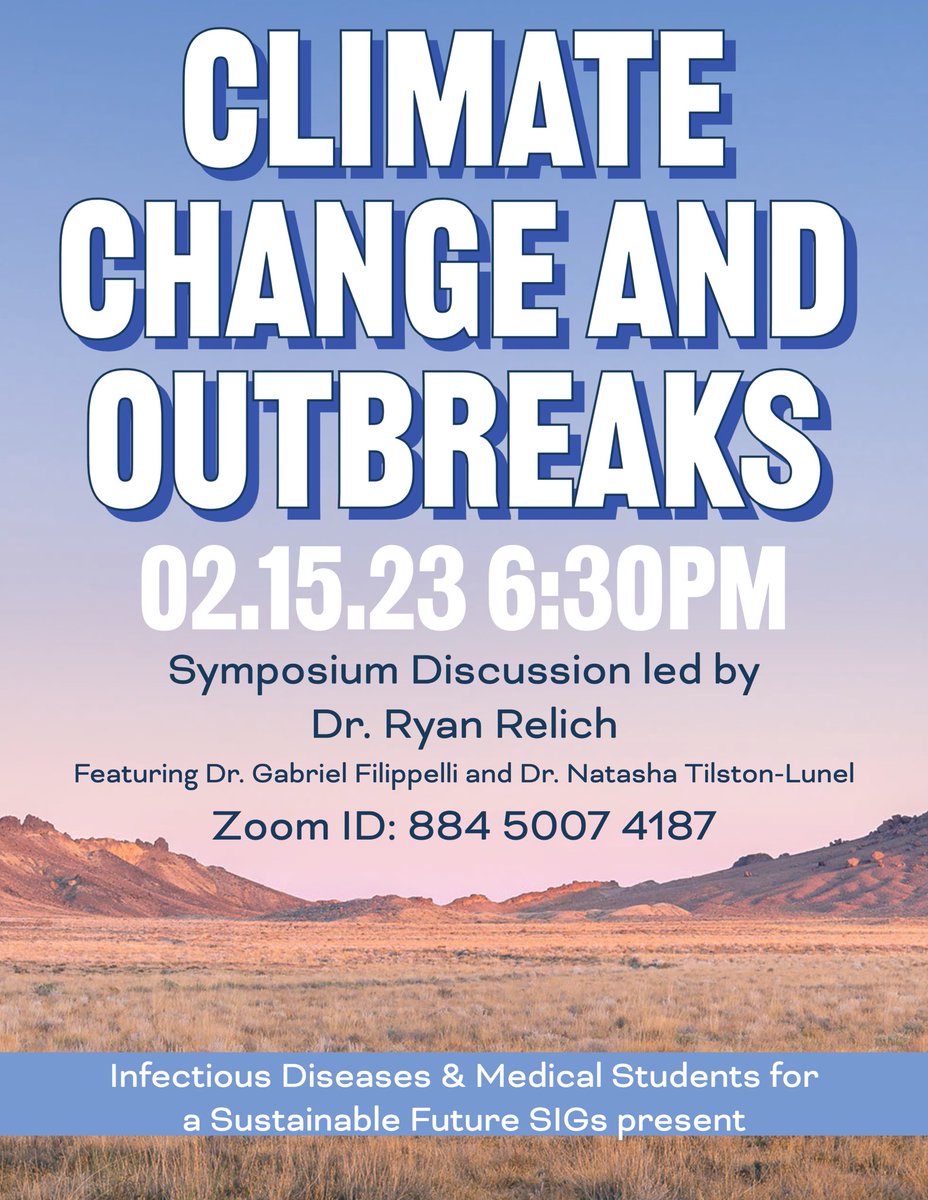 IDSIGatIUSM's tweet photo. A very special and important event is being hosted by us and the Medical Students for a Sustainable Future SIG at @IUMedSchool on Wednesday at 6:30pm on zoom: https://t.co/79Okuymwmc
We hope you can make it! Our amazing speakers are @tilstonlunel @GabeFilippelli and Dr. Relich https://t.co/LyDqLLEpvZ