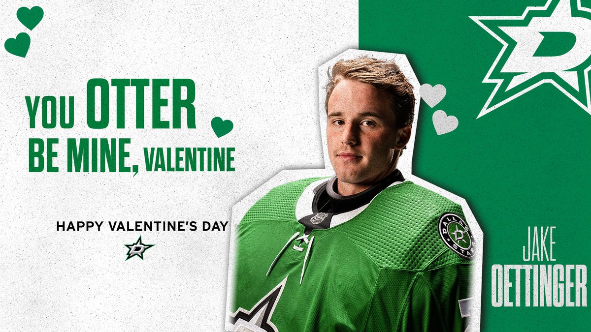 DallasStars's tweet photo. For you, Valentine 💚 https://t.co/paqb0ICque