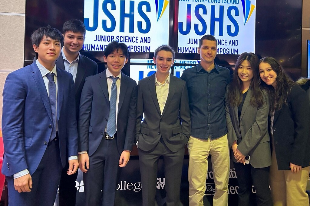 Congrats to Advanced Science Research seniors Andrew C., Lucas L., Joshua L., Arjun S., Maya S. and Stephanie W.! Yesterday, they presented at the regional semifinal round of the Junior Science and Humanities Symposium, a national competition for high sc… instagr.am/p/ConlpCUpH1Z/