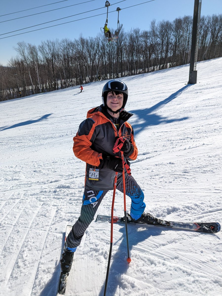 TheKarltopia's tweet photo. Don't tell kids with Down Syndrome they can't because they'll prove you wrong every time. So proud of K2 for finishing 1st in his group represented @SpecialOCanada KW in slalom. @WWDSS_WWDSS @CdnDownSyndrome #AbilitiesNotDisability https://t.co/cHwqAI0r41