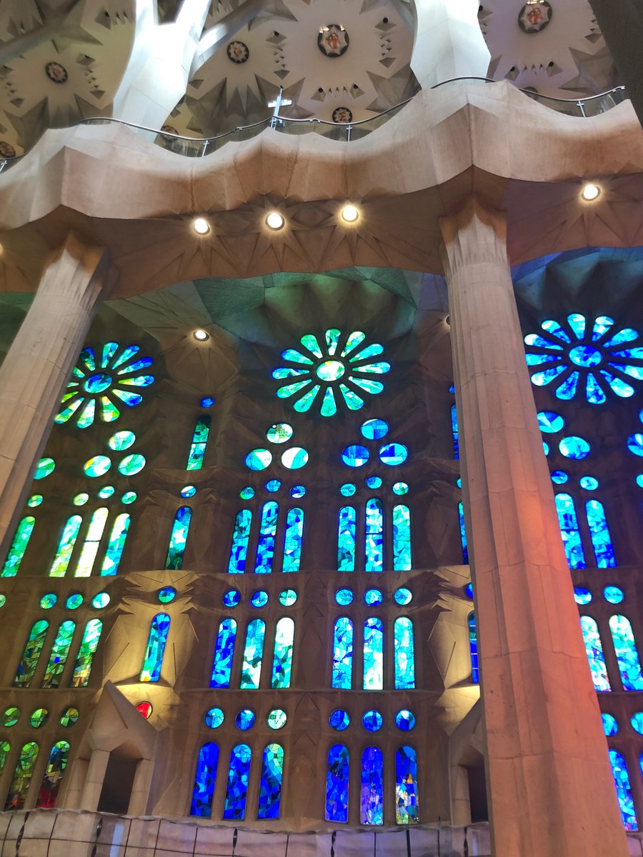 HewittJSB's tweet photo. Unusually I played tourist on concert day in Barcelona and went to Sagrada Familia. Last time I was there was 50 (yes fifty!) years ago with my parents! There was no roof then. Now it's incredible. Was wishing they had been there with me. https://t.co/d51Hl03p0Y