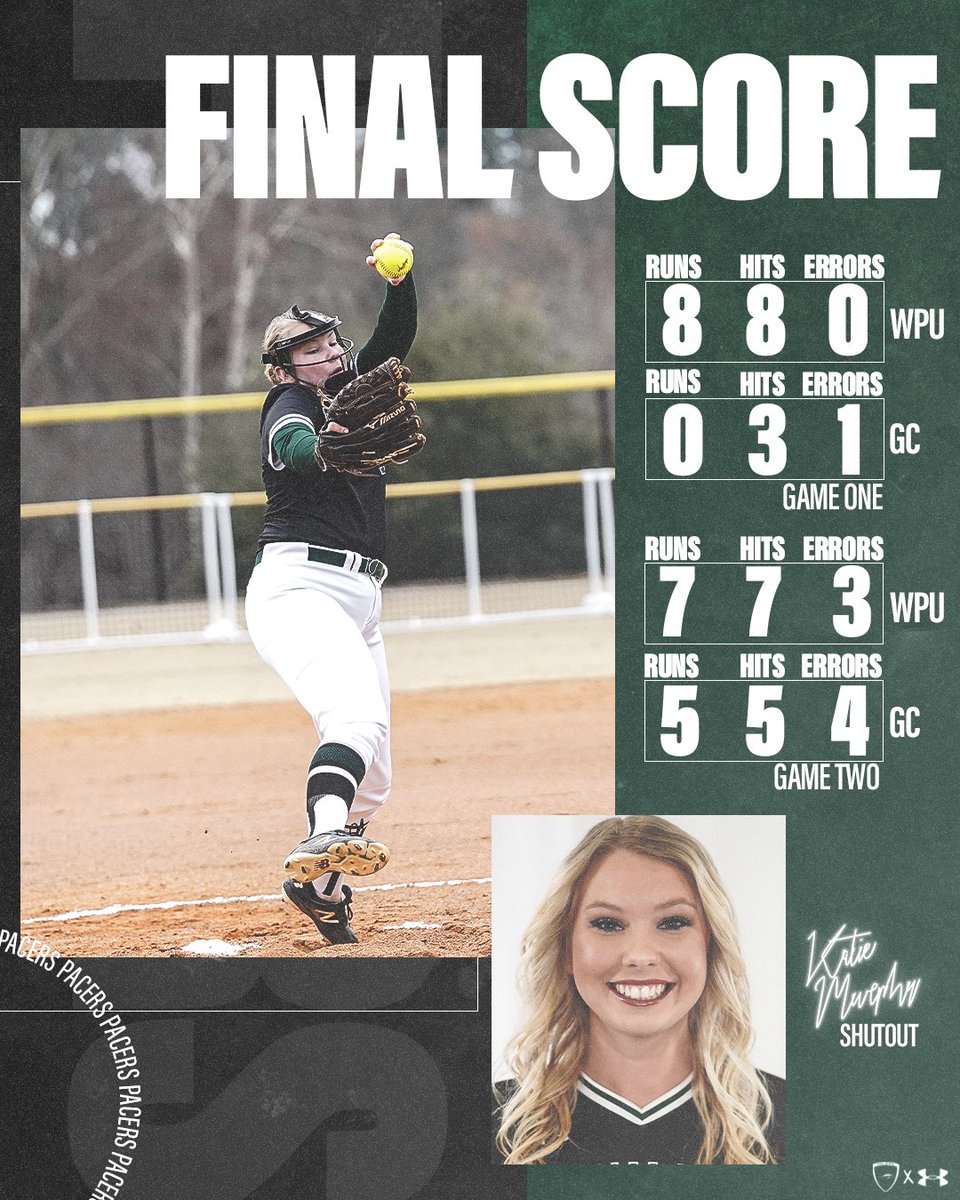 GoPeacePacers's tweet photo. FINAL SCORE 🐎🥎

Softball opens the regular season with a 🧹over Guilford, winning game one 8-0 and game two 7-5! https://t.co/NHpT92JSxu