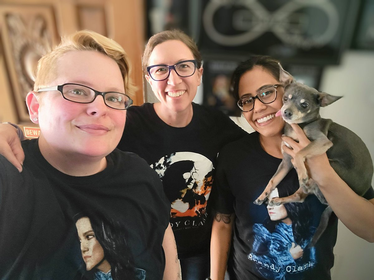 MandaBrown's tweet photo. We together with our traditional @TheBrandyClark shirts!! Love you B!! ❤️🤠 https://t.co/C7iTEUS0LJ