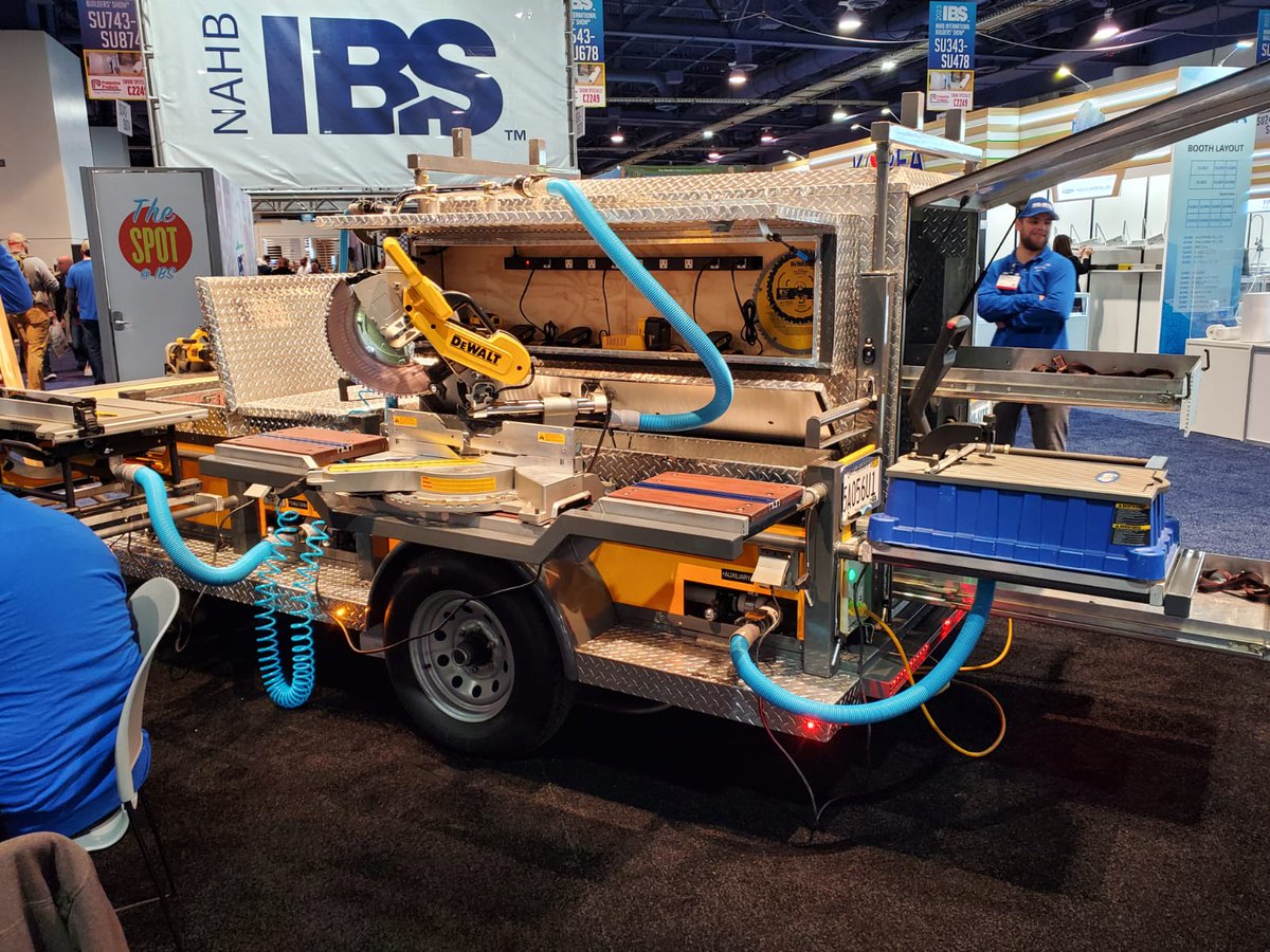 Last post from our adventures at @KBIS 2023 - this amazing innovation for remodeling professionals. The awesome all-in-one work trailer has everything the contractor needs built in, from tools to work space and more! 
#NKBAKBIS #KBIS2023