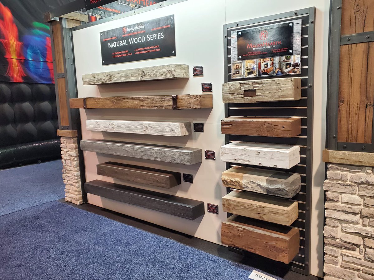 These precast fireproof fireplace mantles displayed at @KBIS 2023 are a great option to enhance any style home, with a range of colors and styles that will make your fireplace stand out. 
#NKBAKBIS #KBIS2023