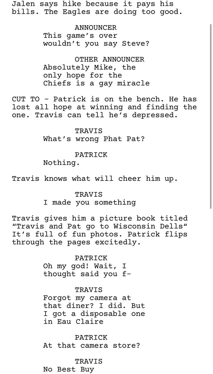 FrazzleMyGimp's tweet image. I know I will face consequences for this but I am done staying quiet. NFL games are 100% scripted. I know this because I was apart of a team of writers that wrote this years Super Bowl. Don’t believe me? Tell me if this looks familiar.