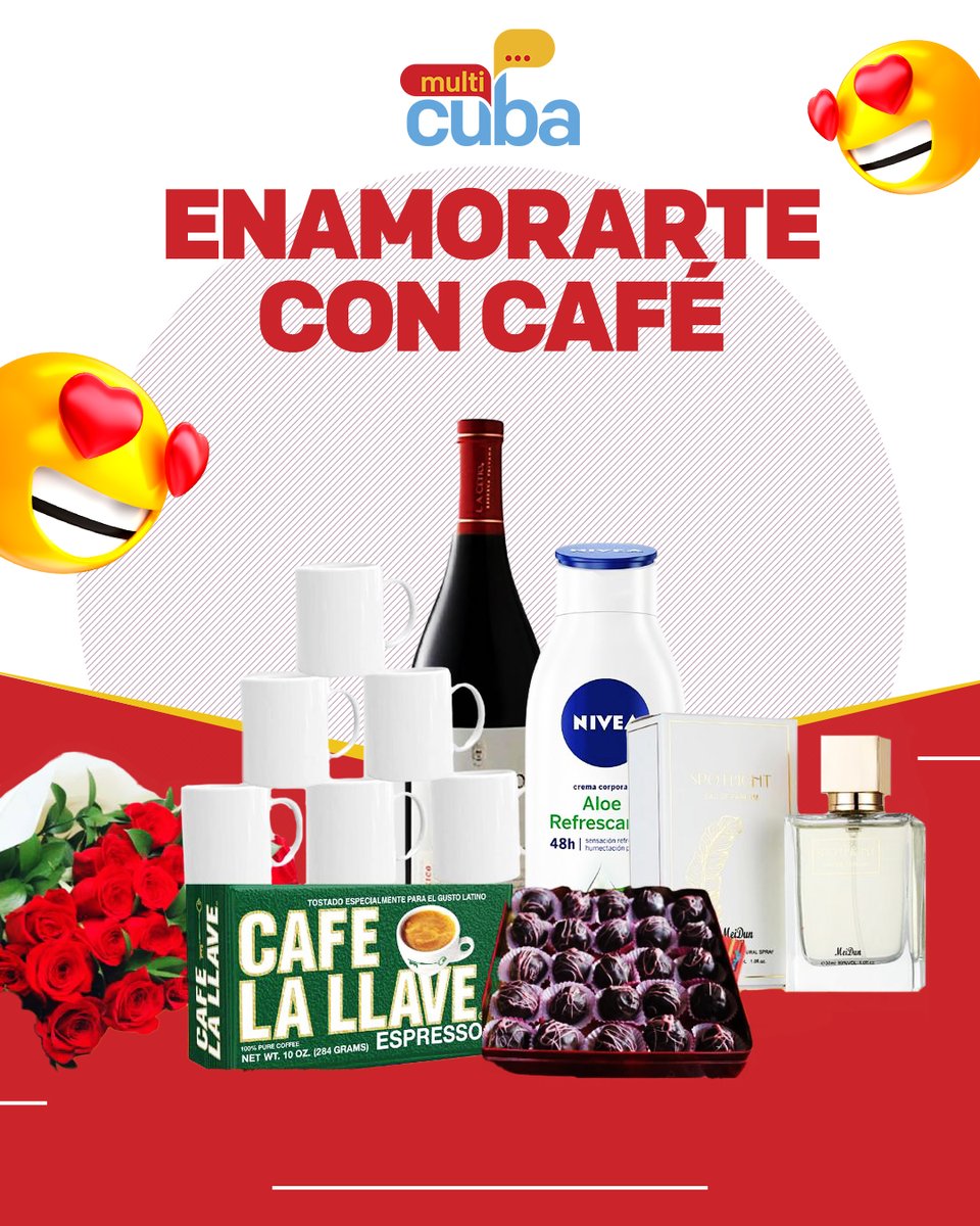 MultiCuba's tweet photo. Café ☕️ chocolate🍫 un vino 🍷 y todo el amor 🧡 del mundo puesto en este #comboderegalo para cuba
🏠 Domicilio incluido
🏷️ Tarjeta personalizada
Envía ya:
📱 https://t.co/NgxYrK2YNy
#MultiCuba #Combosacuba #CombosparaCuba
#DeCubanoaCubano
#CombosMultiCuba
#sanvalentin https://t.co/RmD9MKc0Fv