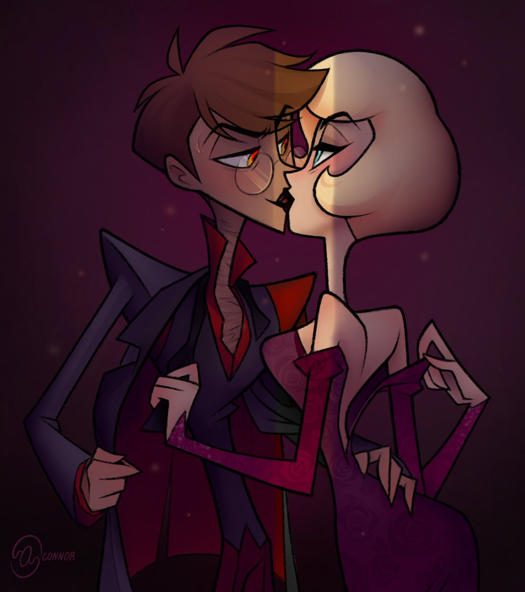 Happy Valentines Day! XD
Look away children 👀🫱

#HazbinHotel #HazbinHotelFanart #HazbinHotelAlastor #Alastor  #HazbinHotelRosie #radiorose