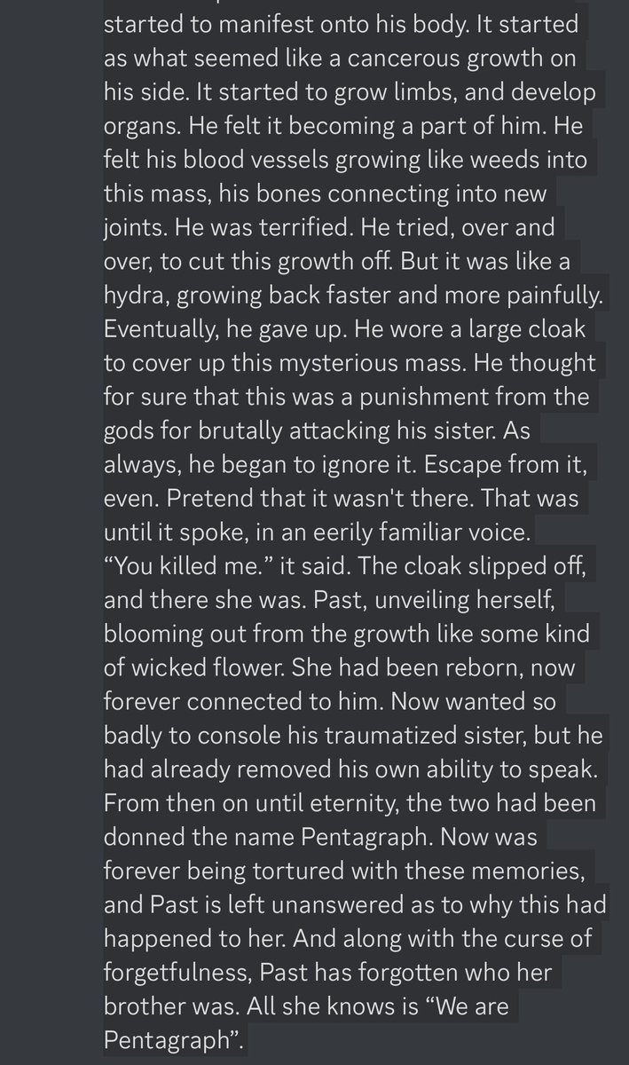 OobleArts's tweet photo. guys i cant type the backstory so heres a screenshot. warning its gory https://t.co/69FmtNPlrr