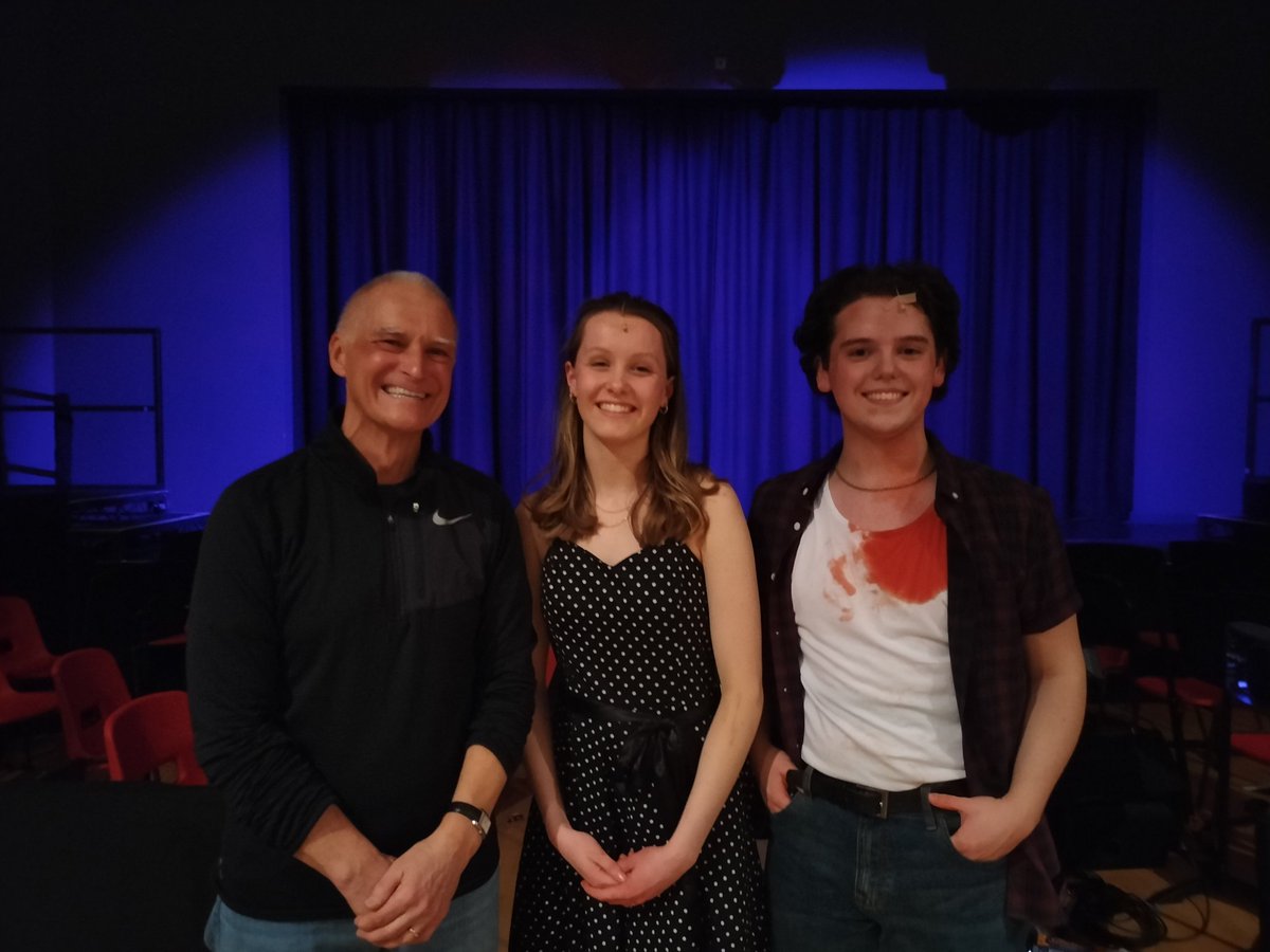 West Side Story, night one is complete and it was an awesome performance. How amazing also to see the 'Tony' from Cardiff High's 1975 production in tonight's audience! Here he is with this evening's Tony &amp; Maria.