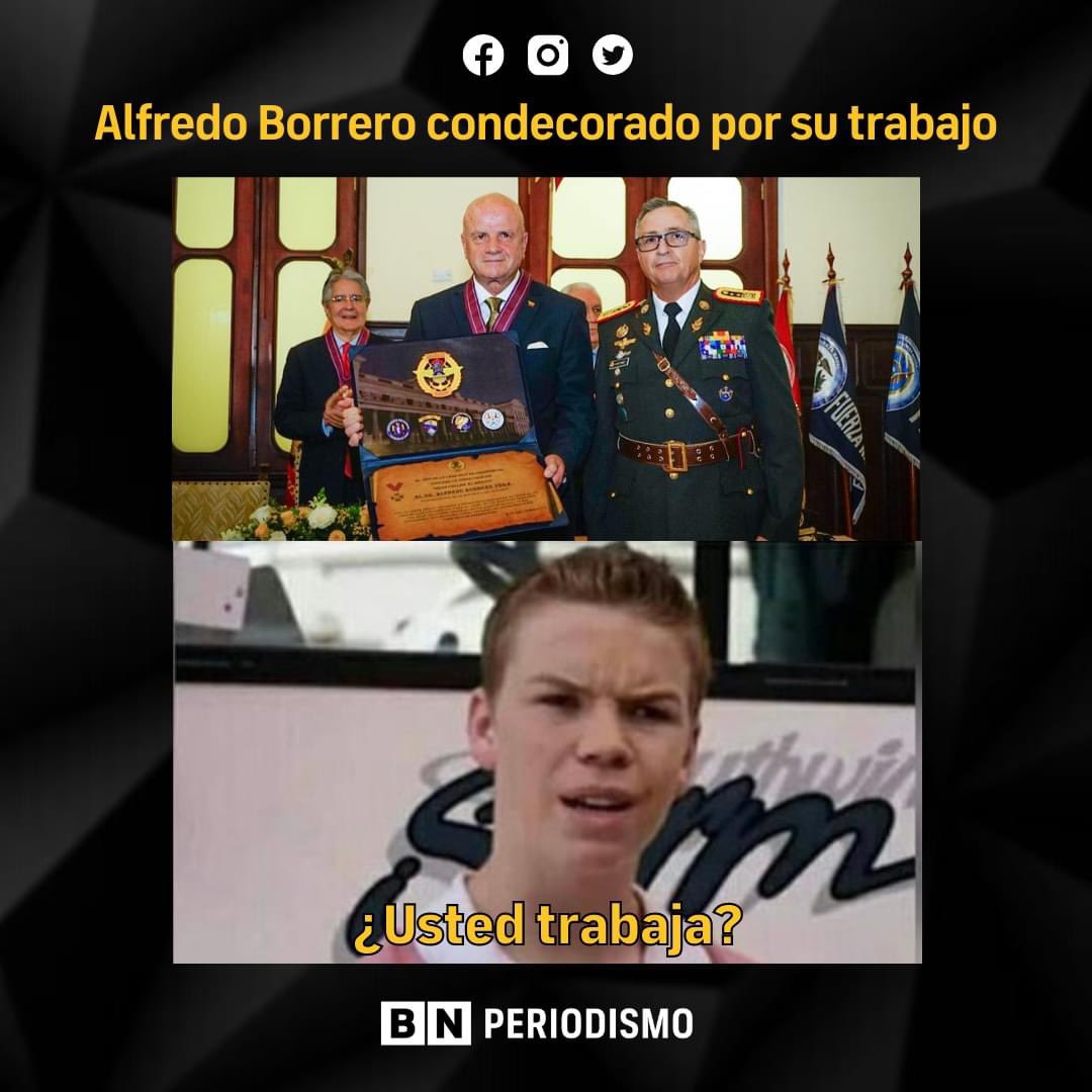 Alfredo Borrero, Vicepresidente del Ecuador, fue condecorado con la Medalla "Casa Militar Presidencial" por su trabajo conjunto con las fuerzas de seguridad. Esta condecoración se entregó a propósito del aniversario 140° de creación de la Casa Militar Presidencial.