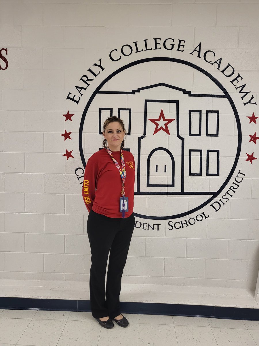 The Clint ISD Early College Academy announces their 2023 Teacher of the Year: 
Natasha Hernandez!!! 🥳 Congratulations!!!
#clintisd #teacheroftheyear #ceca #patriots