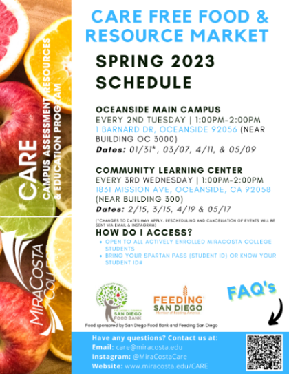 Student_Equity's tweet photo. UPCOMING EVENTS: 2/14, 11:30A-1:30P, OC T220: Pizza Party | 2/15, 11A-1P online: CA Dream Act App Workshop | 2/15, 1-2PM @ Community Learning Center (CLC): CARE Free Food &amp; Resources Market | 2/15, 10A-3P @ CLC: Vaccine Clinic | 2/25, 11A-4P @MiraCosta: https://t.co/T2R6sX9jme https://t.co/u2iOT5J5Mq