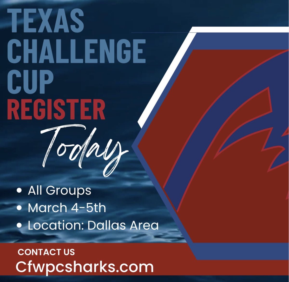 cfwpcsharks's tweet photo. Sign up for our next Tournament the deadline is quickly approaching.⏱️ https://t.co/oCQozB17lv