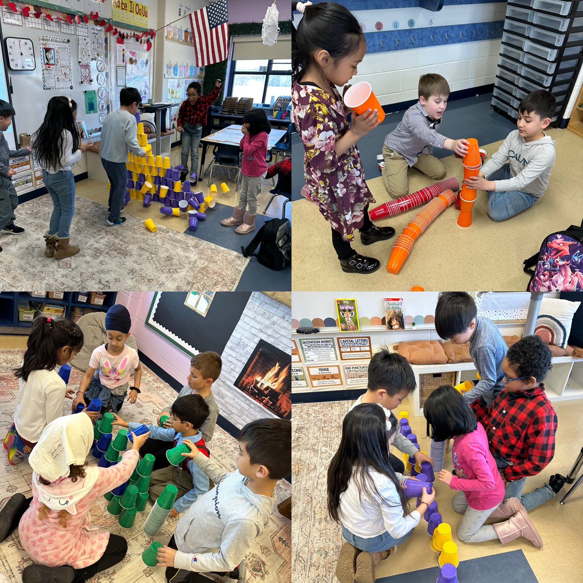 A bunch of 100 year olds celebrating the 100th Day of School! 👵🏽👨🏼‍🦳🎉

Today we wrote about what we’ll be like at 100 years old, practiced our parts of speech with a 💯 word challenge and completed the 100 cup stacking STEM challenge! ⏱️
#MahwahConnects <a href="/LMMahwah/">Lenape Meadows School</a>